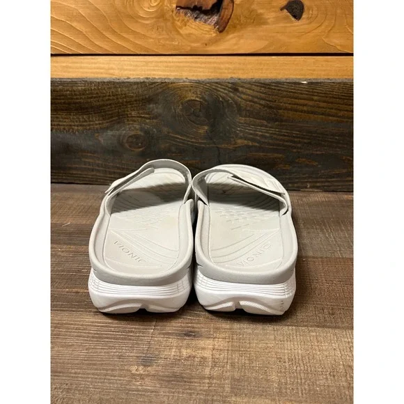 Vionic Rejuvenate Slides‎ Sandals Women's 8 Gray Orthotic Comfort Beach Resort - Picture 4 of 9